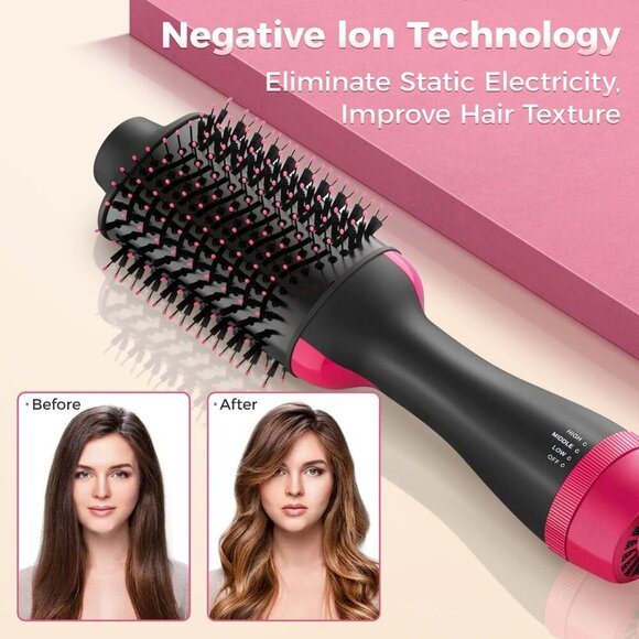 NWT: Hair Brush Blow Dryer 4 in 1 Styling Tools Hair Dryer and Styler Volumizer - Picture 1 of 5